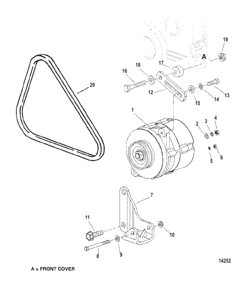 Alternator And Mounting Hardware 4.2L (230)