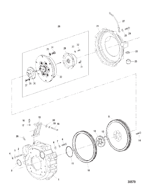 FLYWHEEL HOUSING (STERN DRIVE)