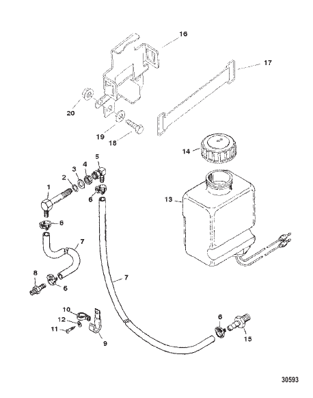 OIL RESERVOIR COMPONENTS (STERN DRIVE)