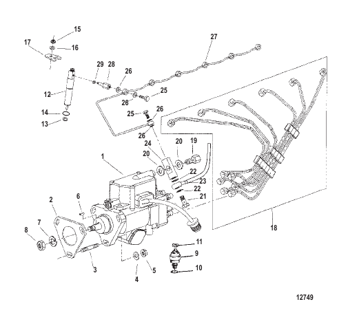 Injection Pump Nozzle, and Lines