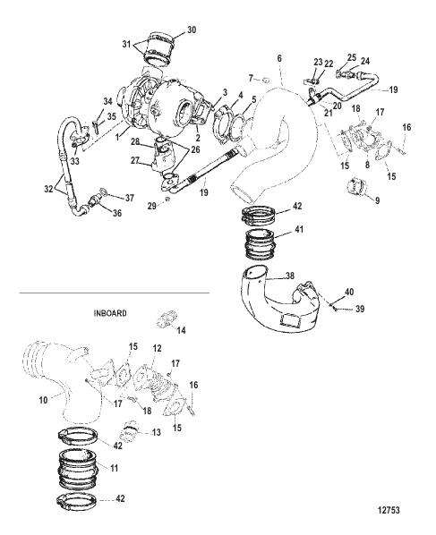 TURBO CHARGER/EXHAUST ELBOW