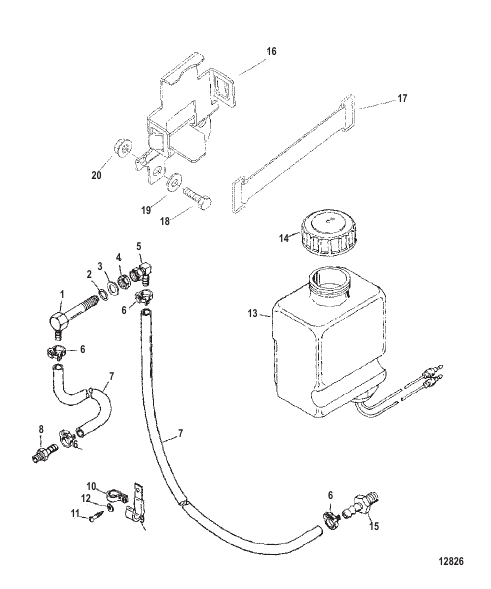 OIL RESERVOIR COMPONENTS (STERN DRIVE)