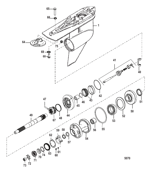 GEAR HOUSING (PROP SHAFT)(STANDARD ROTATION)