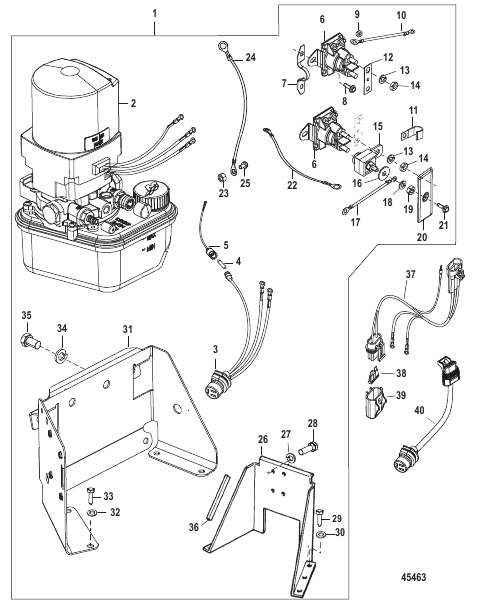HYDRAULIC PUMP AND BRACKET