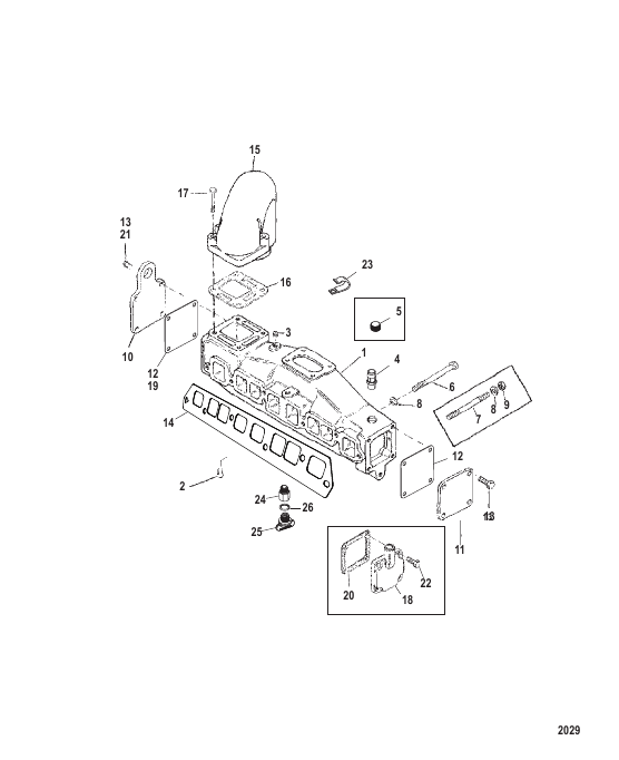 Exhaust Manifold (0M679999 and Below / With end Caps)
