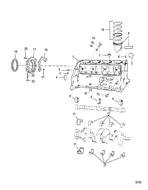 Cylinder Block Piston and Bearings