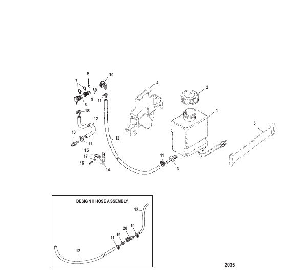 Oil Reservoir Bottle and Bracket