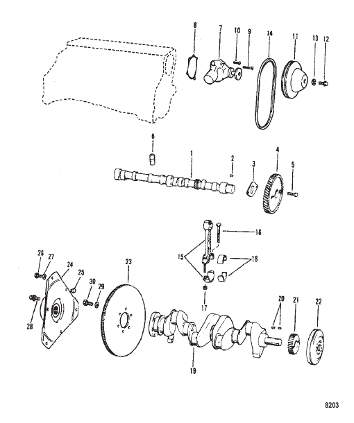 Crankshaft Camshaft, Water Pump