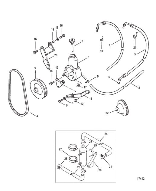 Power Steering Pump and Cooler Kit (71333A5)