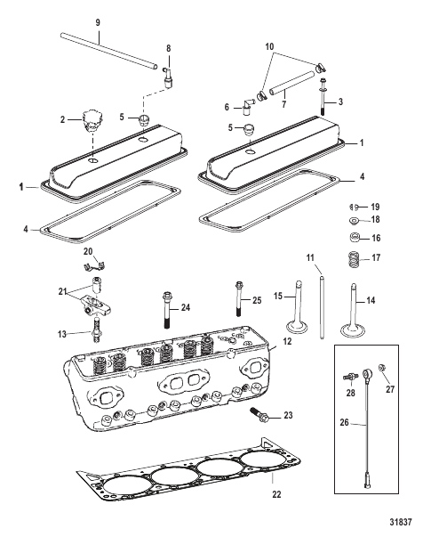 Cylinder Head And Rocker Cover