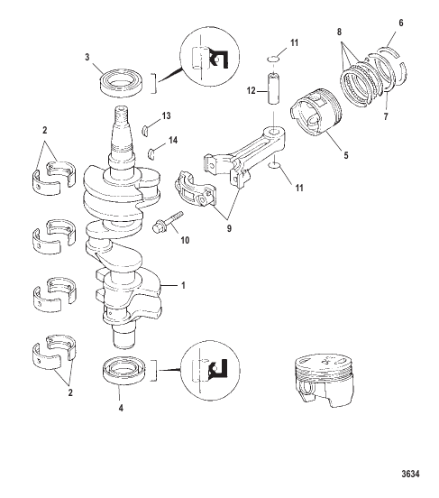 Crankshaft, Pistons and Connecting Rods