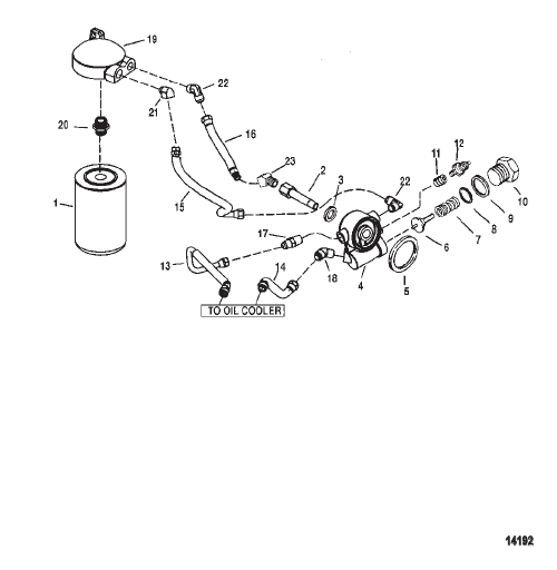 Oil Filter And Hoses (Serial # D725460, F306920 And Up)