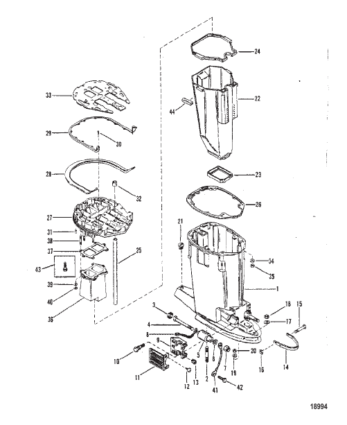 Driveshaft Housing and Exhaust Tube