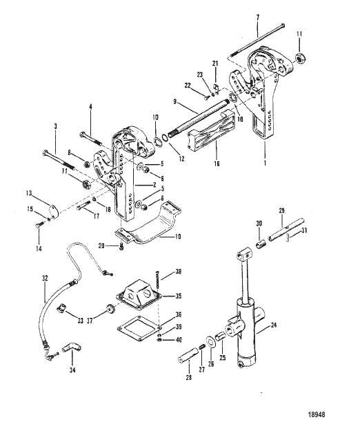 Transom Bracket (ME-5464486-6073191/MA-5624878-6055032)