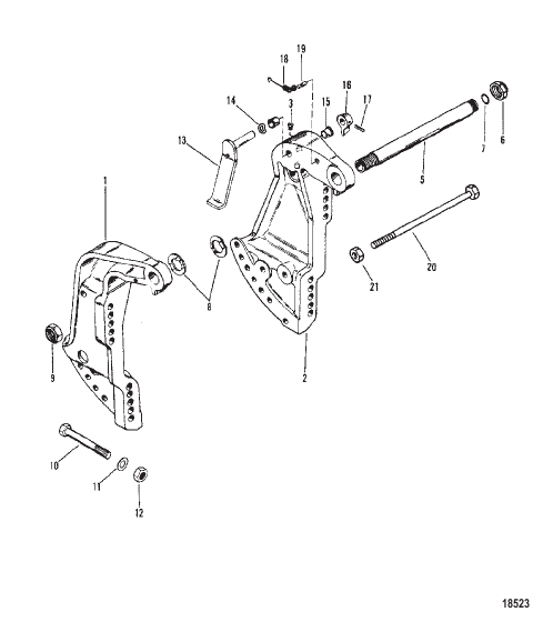 Transom Brackets (Merc-6073192/Mariner-6055033 & Up)