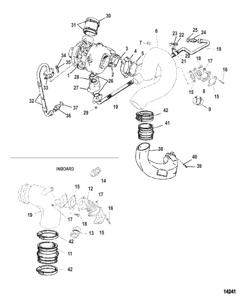 Turbocharger And Exhaust Elbow