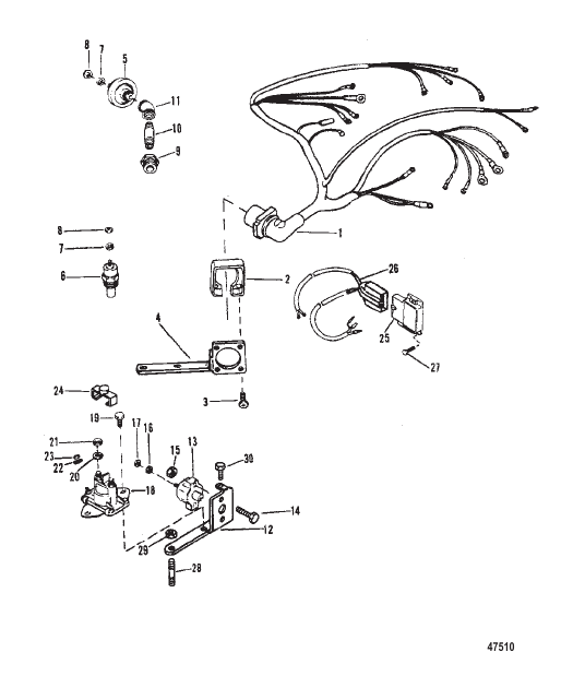 WIRING HARNESS AND ELECTRICAL COMPONENTS (DISTRIBUTOR)