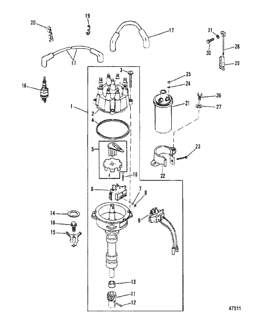DISTRIBUTOR AND IGNITION COMPONENTS