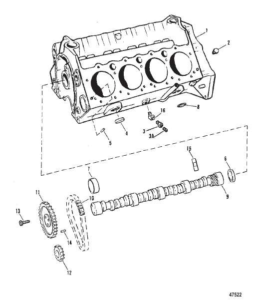 CYLINDER BLOCK AND CAMSHAFT