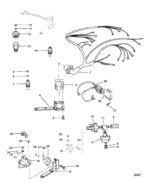 WIRING HARNESS AND ELECTRICAL COMPONENTS