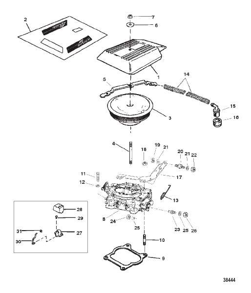 CARBURETOR AND THROTTLE LINKAGE (4 BARREL)