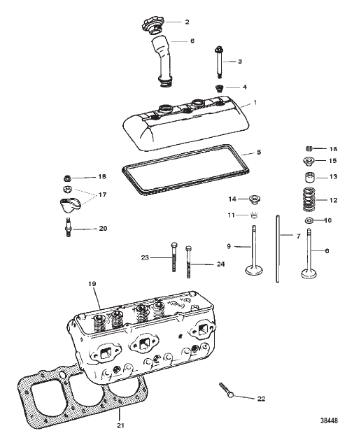 CYLINDER HEAD AND ROCKER COVER