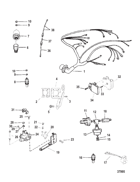 WIRING HARNESS AND ELECTRICAL COMPONENTS