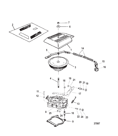 CARBURETOR AND THROTTLE LINKAGE (4 BARREL)