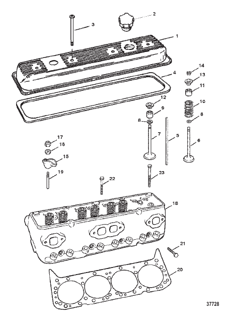 CYLINDER HEAD AND ROCKER COVER