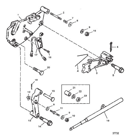 SHIFT BRACKET (ALPHA ENGINES)