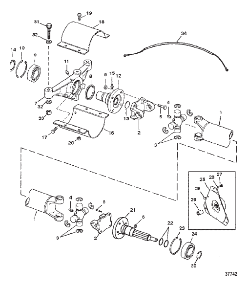 DRIVESHAFT EXTENSION COMPONENTS (JACKSHAFT MODELS)