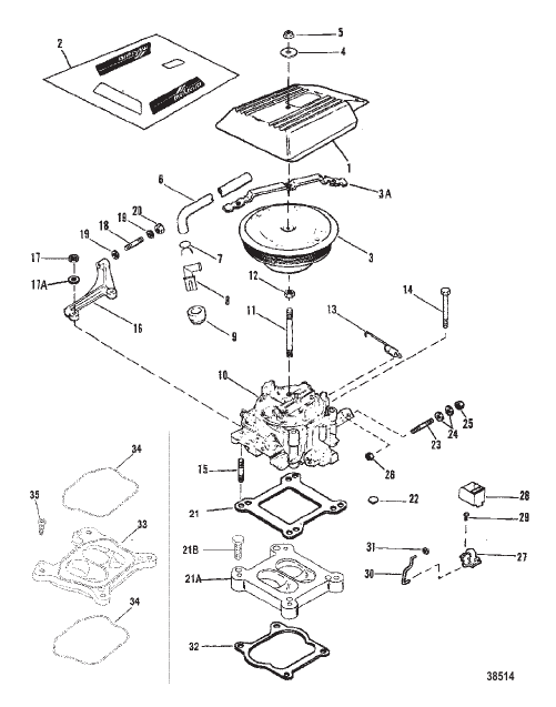 CARBURETOR/THROTTLE LINKAGE (WEBER - 4 BARREL)