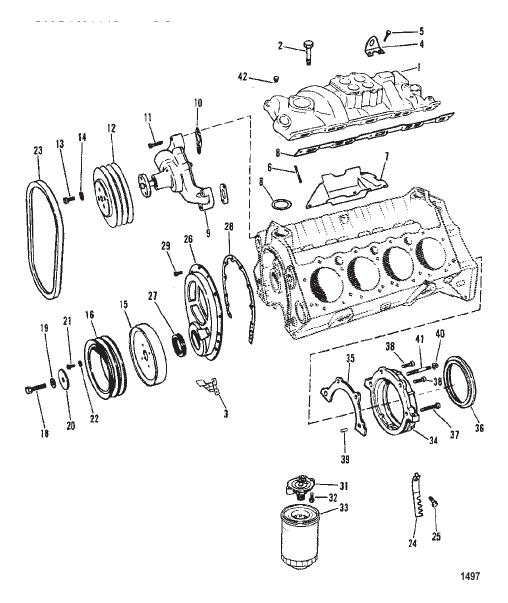 INTAKE MANIFOLD AND FRONT COVER (DESIGN I)