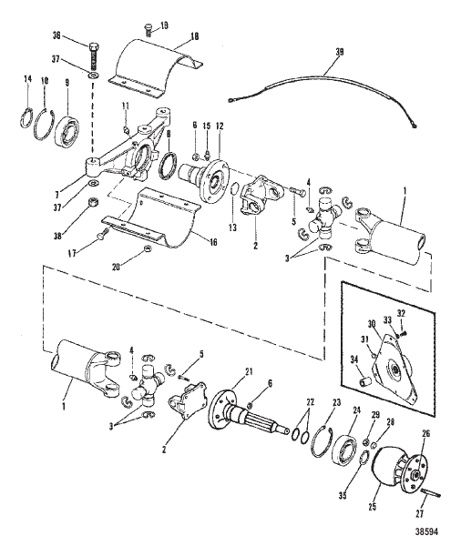 DRIVESHAFT EXTENSION COMPONENTS (JACKSHAFT MODELS)