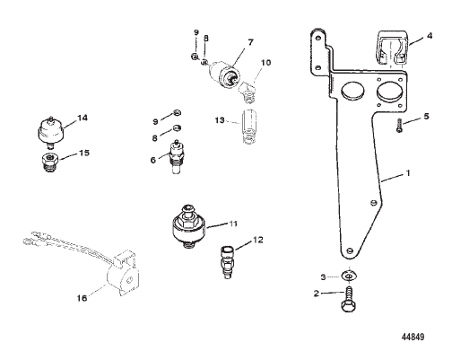 SENDERS AND HARNESS BRACKET