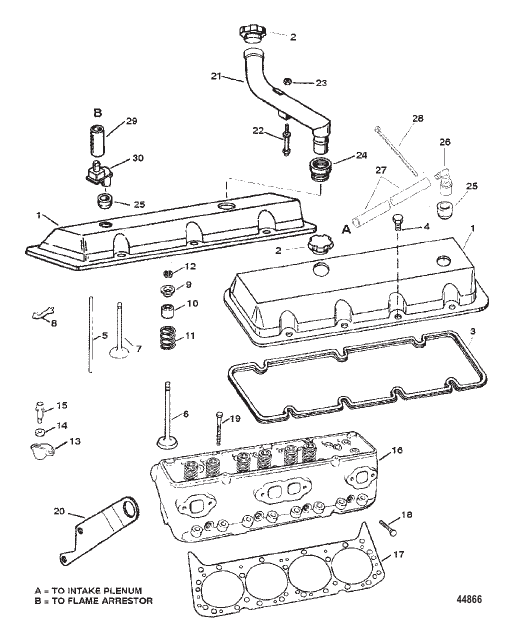 CYLINDER HEAD AND ROCKER COVER (8.2L)
