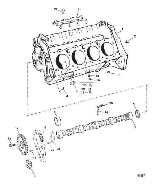 CYLINDER BLOCK AND CAMSHAFT
