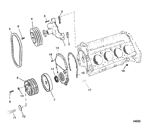 WATER PUMP AND FRONT COVER