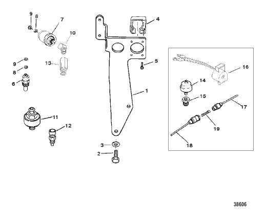 SENDERS AND HARNESS BRACKET