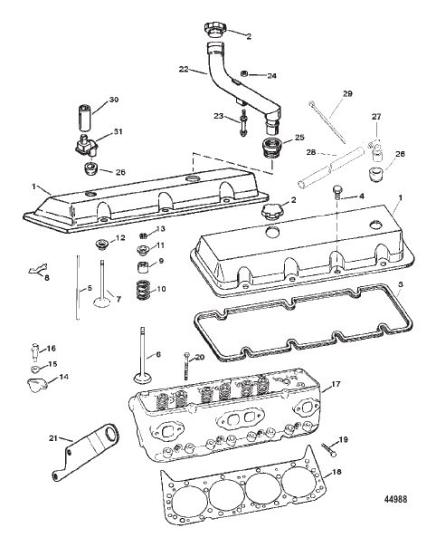 CYLINDER HEAD AND ROCKER COVER