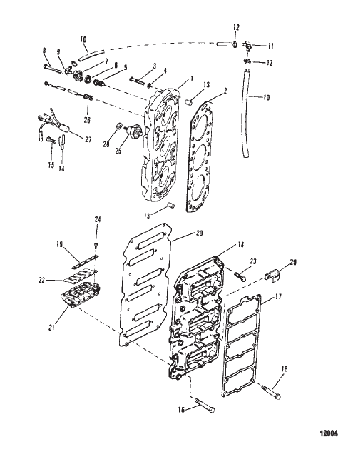 REED BLOCK AND CYLINDER HEAD