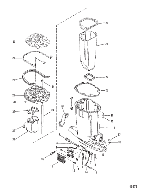 DRIVESHAFT HOUSING AND EXHAUST TUBE