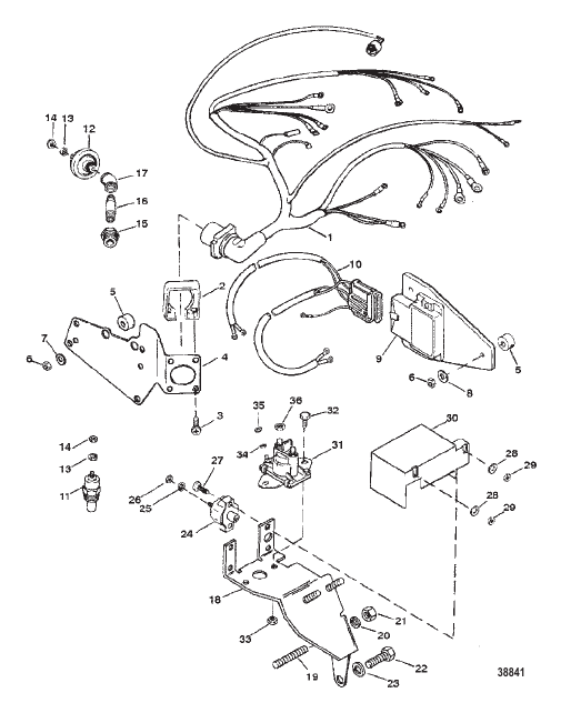 WIRING HARNESS/ELECTRICAL (MOUNTED ON EXHAUST ELBOW)TB IV