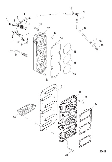 Reed Block And Cylinder Head