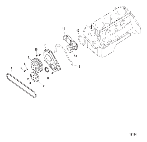 Cylinder Block Front Cover and Circulating Pump
