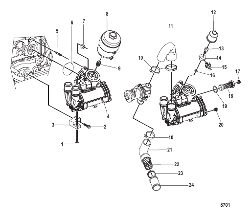 Oil Cooler and Filter Assembly