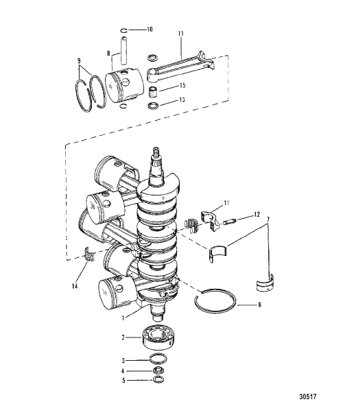 CRANKSHAFT PISTONS AND CONNECTING RODS