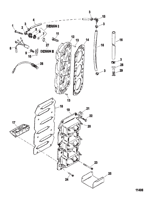 Reed Block And Cylinder Head