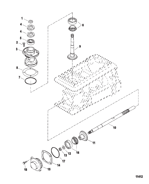 Pinion And Impeller Shaft (All Models)