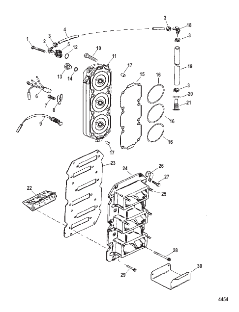 Reed Block And Cylinder Head